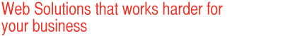Web Solutions that works harder for your business